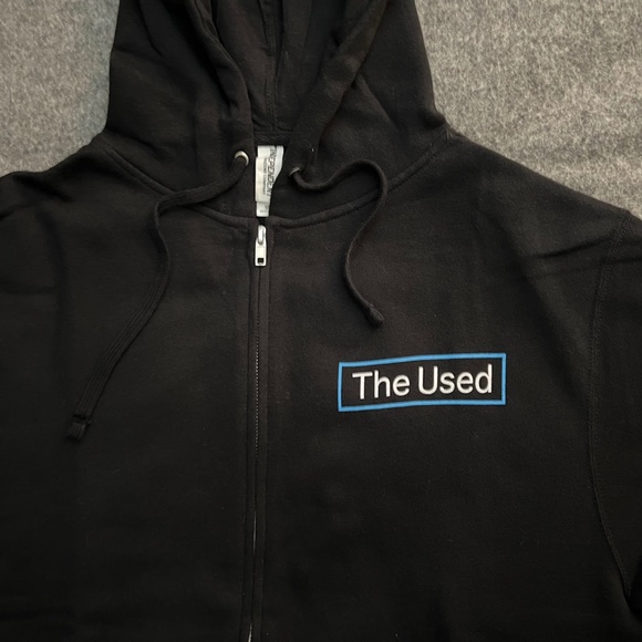 THE USED The Canyon Black Zip-Up Tour Hoodie MEDIUM - Picture 3 of 8